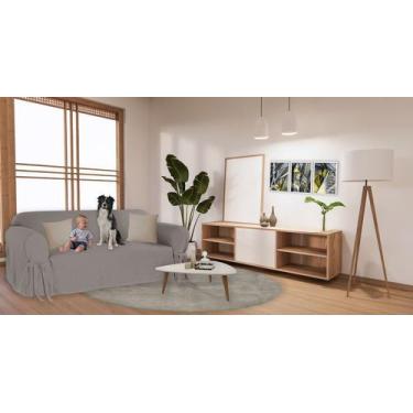 Imagem de Capa Protetor de Sofá 3 Lugares Tecido Gorgurão Para Animal Lavável Ga