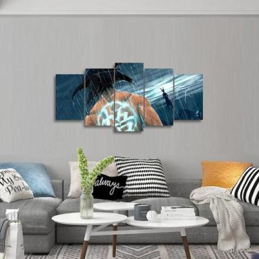 Imagem de Quadro Dragon Ball Mosaico 5 Peças Para Quarto 125x60 - Wall Frame