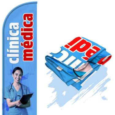 Imagem de Bandeira Para Wind Banner (só tecido) Clínica Médica - Fadrix