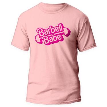 Imagem de Camiseta Barbie BodyBuilder Treino Fofo Academia Rosa 3 - Kamisetas Ot