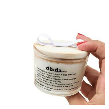 Imagem de lembrança batizado padrinhos VELA AROMATICA 100G SAC CL - bia art's e 
