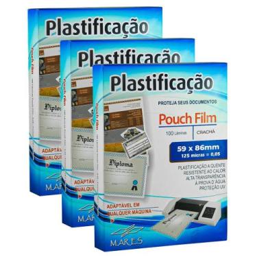 Imagem de Polaseal Plástico para plastificação 0,05 Crachá 59x86 300un - Mares