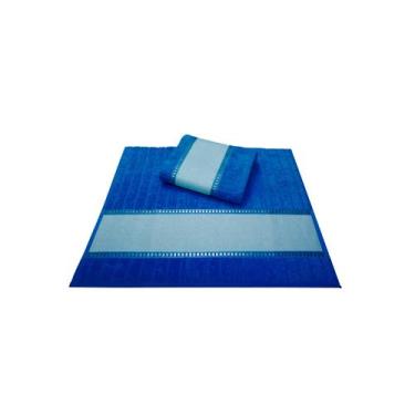 Imagem de Toalha Rosto Aveludada Athelier Sublimação 45X75cm BRUTEXTIL, Azul Roy