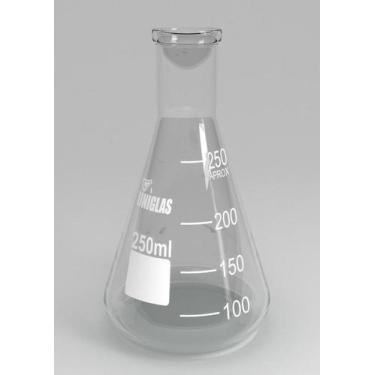 Imagem de Erlenmeyer boca estreita Vidro Boro 3.3 Graduado Cap. 125Ml - Precissi