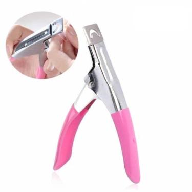 Imagem de Alicate Cortador p/ Unhas Artisticas Rosa  - BCS