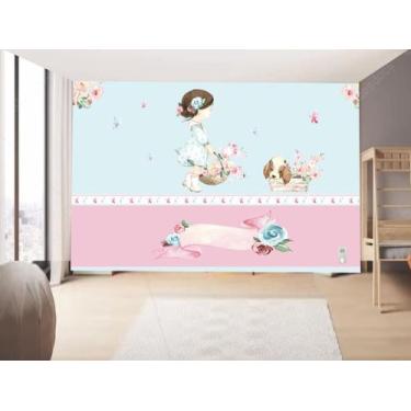 Imagem de Papel de Parede Infantil  Menina  (folha med. 90x300 cm) - Decor Atitu