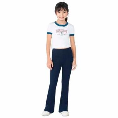 Imagem de Calça Hering Infantil Menina Flare Azul Marinho-Feminino