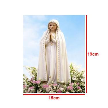 Imagem de Capela Oratório Arabesco com Imagem Nossa Senhora de Fatima 25x18x31 M