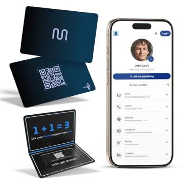 Imagem de MiDoble Cartão – Cartão de visita digital – Toque para compartilhar – Assistente de IA – Cartão de rede alimentado por IA – Conecte-se com pessoas – Toque no NFC ou escaneie o QR – iPhone e Android
