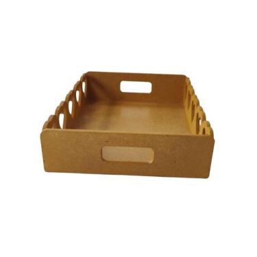 Imagem de Bandeja retangular em mdf com borda coração - FESHOP, VERNIZ