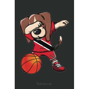 Imagem de Dabbing Beagle Trinidad and Too Basketball Fans Notebook Vintage: A blank lined basketball notebook 6x9 in 110 Pages that makes a fun basketball gift ... women's basketball, team basketball gifts