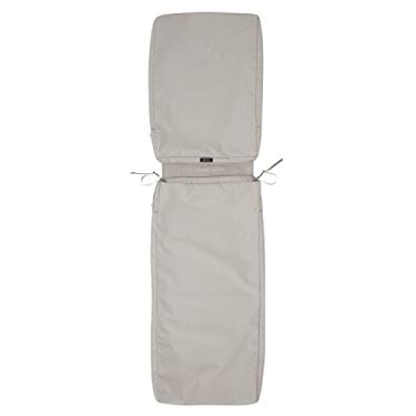 Imagem de Classic Accessories Ravenna Capa de almofada para espreguiçadeira de pátio resistente à água, 203 x 26 x 3 polegadas, cogumelo, capas de almofada para móveis de pátio