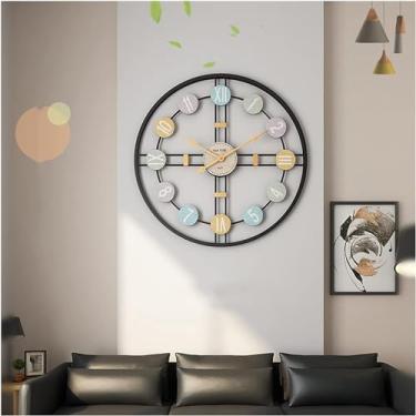 Imagem de Relógio de parede grande, relógio decorativo de quartzo silencioso sem tique-taque para sala de estar, vintage para quarto, escritório, cozinha