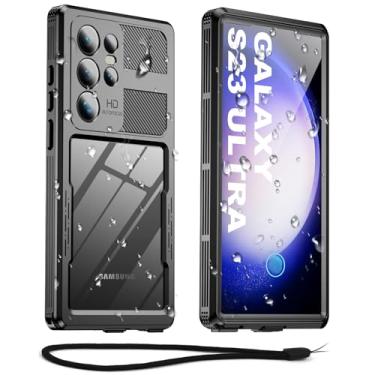 Imagem de Haireca Capa impermeável para Samsung Galaxy S23 Ultra, [IP68 debaixo d'água] [3 m militar à prova de choque] [à prova de poeira], protetor de tela e lente integrado, proteção total para S23 Ultra de