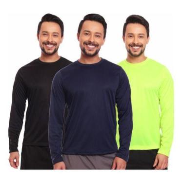 Imagem de Kit 3 Camisas Térmica Proteção Solar Frio E Calor Envio Já - MC Digita
