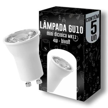 Imagem de Kit 5 lampadas led mini - mr11 - gu10 - 4w - 2700k - Trybo 