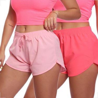 Imagem de Kit 2 Shorts Feminino Tactel Moda Praia Piscina Verão Adulto - MC Digi