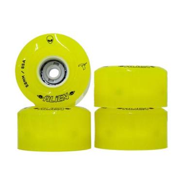 Imagem de Jogo de Rodas Traxart LED Alien Amarelo 58mm x 32mm/85A