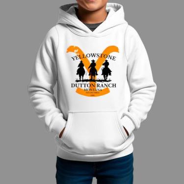 Imagem de Moletom Canguru Infantil Basico Moda Country Tecido Macio Yellow Stone