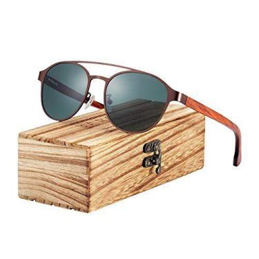 Imagem de Óculos de Sol Barcur Madeira Natural Polarizados Artesanal BC4119, Ver
