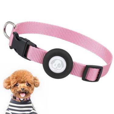 Imagem de Coleira Ajustável para Cães Pequenos com Suporte AirTag