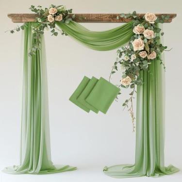 Imagem de Arco de Casamento Wokceer com Tecido Drapeado - 3 Painéis (8,7 x 6m) -