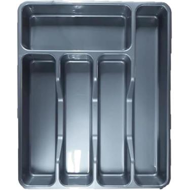 Imagem de Organizador/Suporte/Separador de talheres para gaveta (Prata)