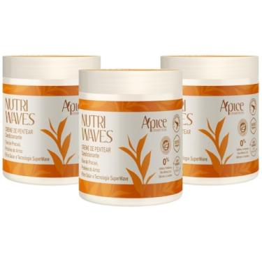 Imagem de Kit 3 Creme De Pentear Apice Apse Nutri Waves Condicionante Capilar Curvaturas Vegano 500g