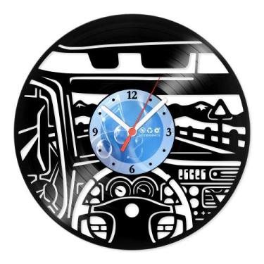 Imagem de Relógio De Parede Disco Vinil Profissões - Caminhoneiro - VPR-039 - Mo