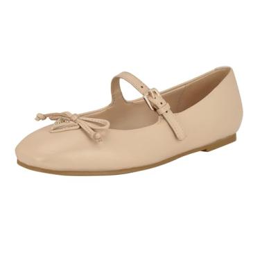 Imagem de GUESS Sapatilha feminina Kayra Mary Jane, Couro natural claro 110, 40