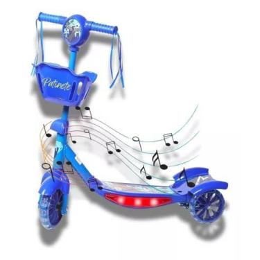 Imagem de Patinete 3 Rodas Infantil novo modelo, 3 em 1, Led musica e 3 rodas, c