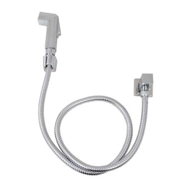 Imagem de Ducha Higiênica Quadrada Banheiro Cromado Registro Metal Alta Durabilidade Acabamento Premium