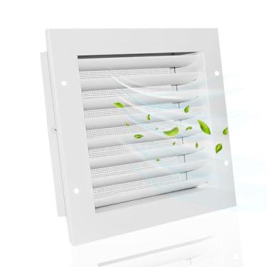 Imagem de Aberturas de empena, aberturas de parede de liga de alumínio de 20 x 20 cm Saídas de sótão para aberturas de portas de casas para portas externas [Dimensões internas: 15 cm L x 15 cm A]