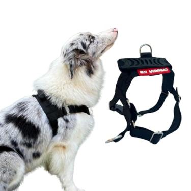 Imagem de Coleira Peitoral Anti-puxão para Cães Fortes Tamanho M - Canadá K9 (preto)
