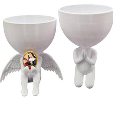 Imagem de Kit Decoração Santa Rita Anjinho Relicario  Oração - Point da Fe