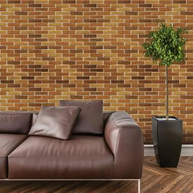 Imagem de Papel de Parede Adesivo Tijolo Lavável Sala Quarto Cozinha 3 metros