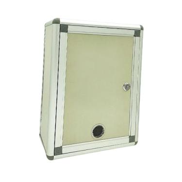 Imagem de IEUDNS Caixa da caixa de sugestão de travamento Retro Coleção de Estilo Parede pendurada de correio Montada na parede de correio para portão