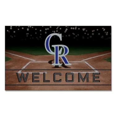 Imagem de FANMATS 21917 Team Color Crumb Rubber Colorado Rockies Tapete de porta, 1 pacote