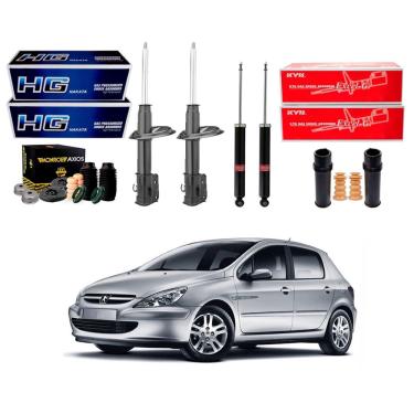 Imagem de Kit amortecedor dianteiro traseiro nakata peugeot 307 1.6 2002 A 2006