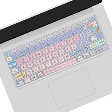 Imagem de Linda capa de teclado para laptop Microsoft Surface 3/4/5 34.3 cm e 38.1 cm, Surface Laptop Studio 1/2 36.6 cm, coelhinho fofo