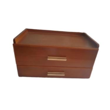 Imagem de ＫＬＫＣＭＳ Suporte para cápsula de caixa de armazenamento de mesa com duas camadas com divisores removíveis Racker de recipiente de coffee de coffee para casa, Marrom