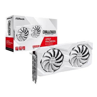Imagem de Placa de Vídeo AsRock AMD Radeon RX 6600 Challenger White 8GB GDDR6 128 Bits - 90-GA4UZZ-00UANF