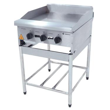 Imagem de Chapa Americana A Gás 60 Cm Profissional Com Pés Baixa Pressão Venâncio Cgp60