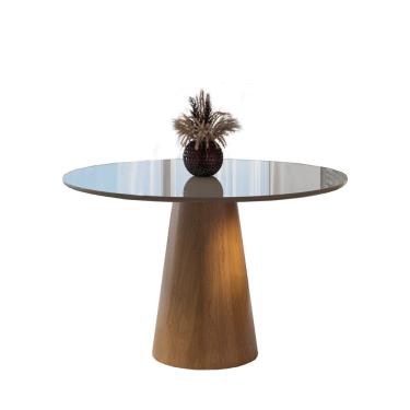 Imagem de Mesa Para Sala De Jantar Jasper 110cm Tradição Móveis Naturalíssimo/off White