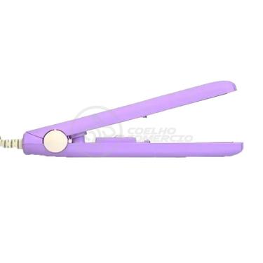 Imagem de Mini Chapinha Prancha Para Viagem 17cm Bivolt Roxo