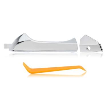 Imagem de TIMEPAL Maçaneta externa cromada dianteira esquerda para Honda Accord 2008-2012 lado externo do motorista com ferramenta de remoção de fechadura, tampa e acabamento