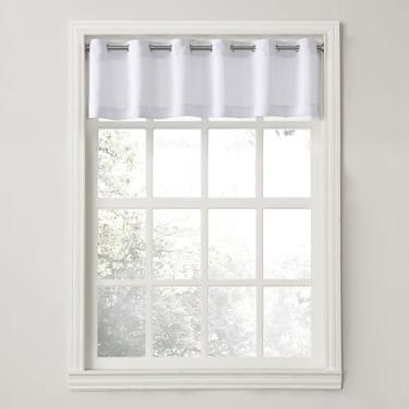 Imagem de No. 918 Cortinas de cozinha Montego, sanefa de 142 x 35,5 cm, brancas