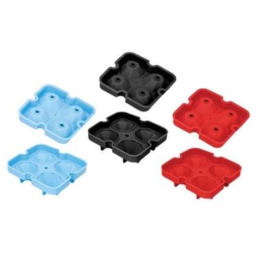 Imagem de Forma de Gelo e Chocolate em Silicone, Formato Diamante, 4 Cavidades, 12,5 x 12,5 x 3,8 cm, Com Tampa