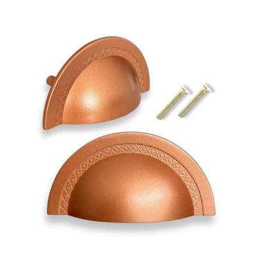 Imagem de 2 Puxadores Concha Clássico para Móveis, 64mm em Metal - Compras Fácei