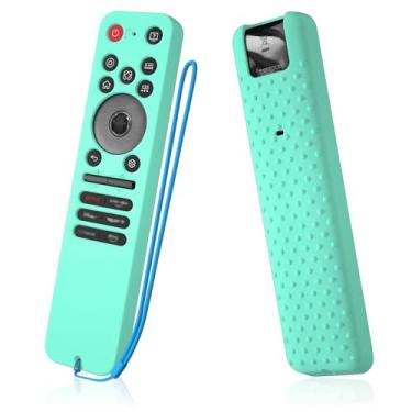 Imagem de AKSHFETH Capa de controle remoto de silicone para LG MR25GA, compatível com Smart TVs LG OLED 2025 C5, B5, G5, M5 Series, com cordão (menta)